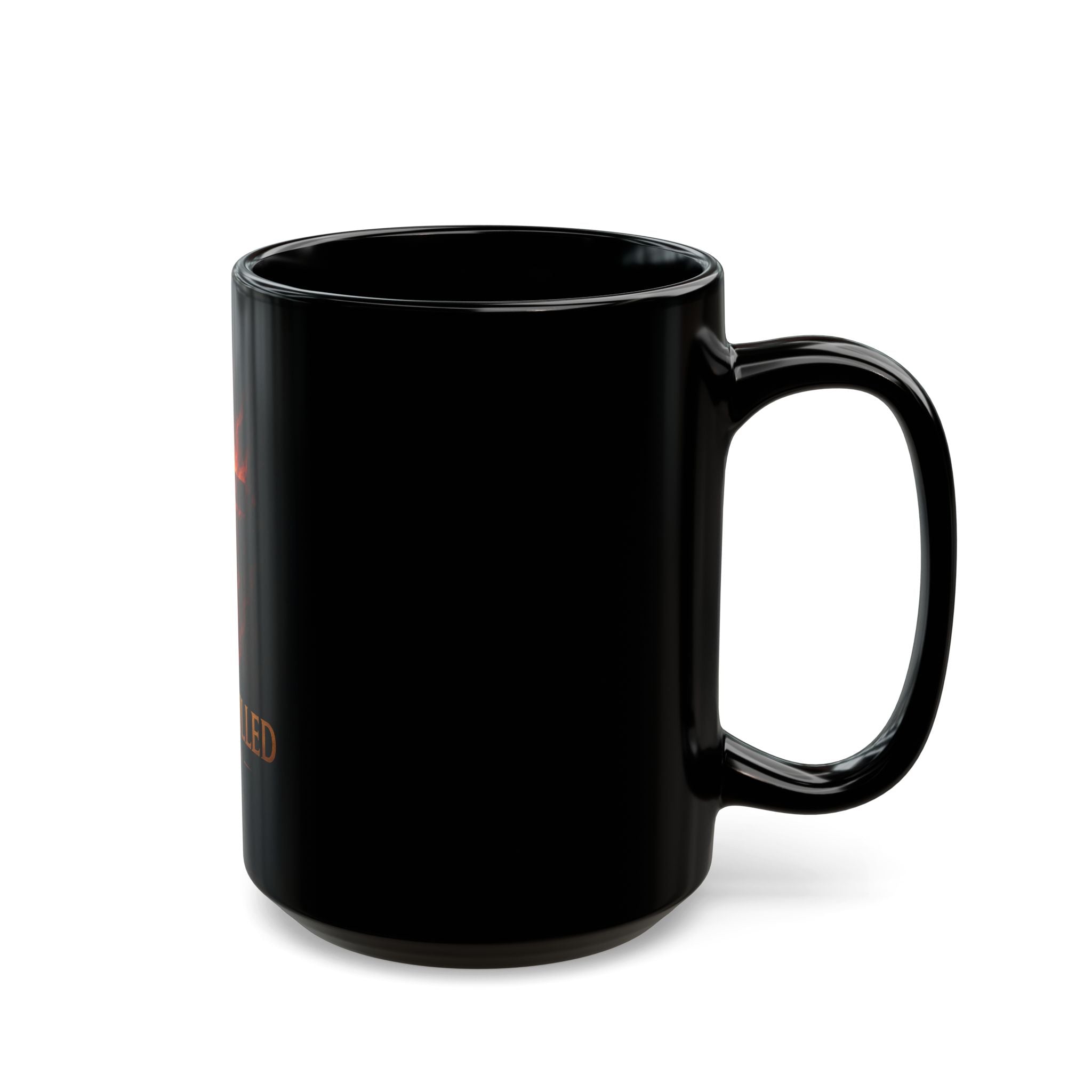 Spirit Filled Cross Black Mug