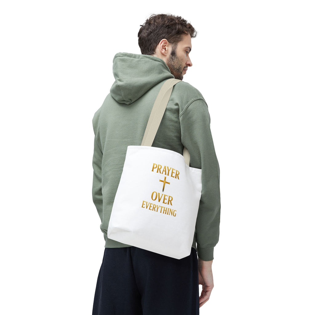 Faith-Inspired Tote Bag - "Prayer Over Everything"