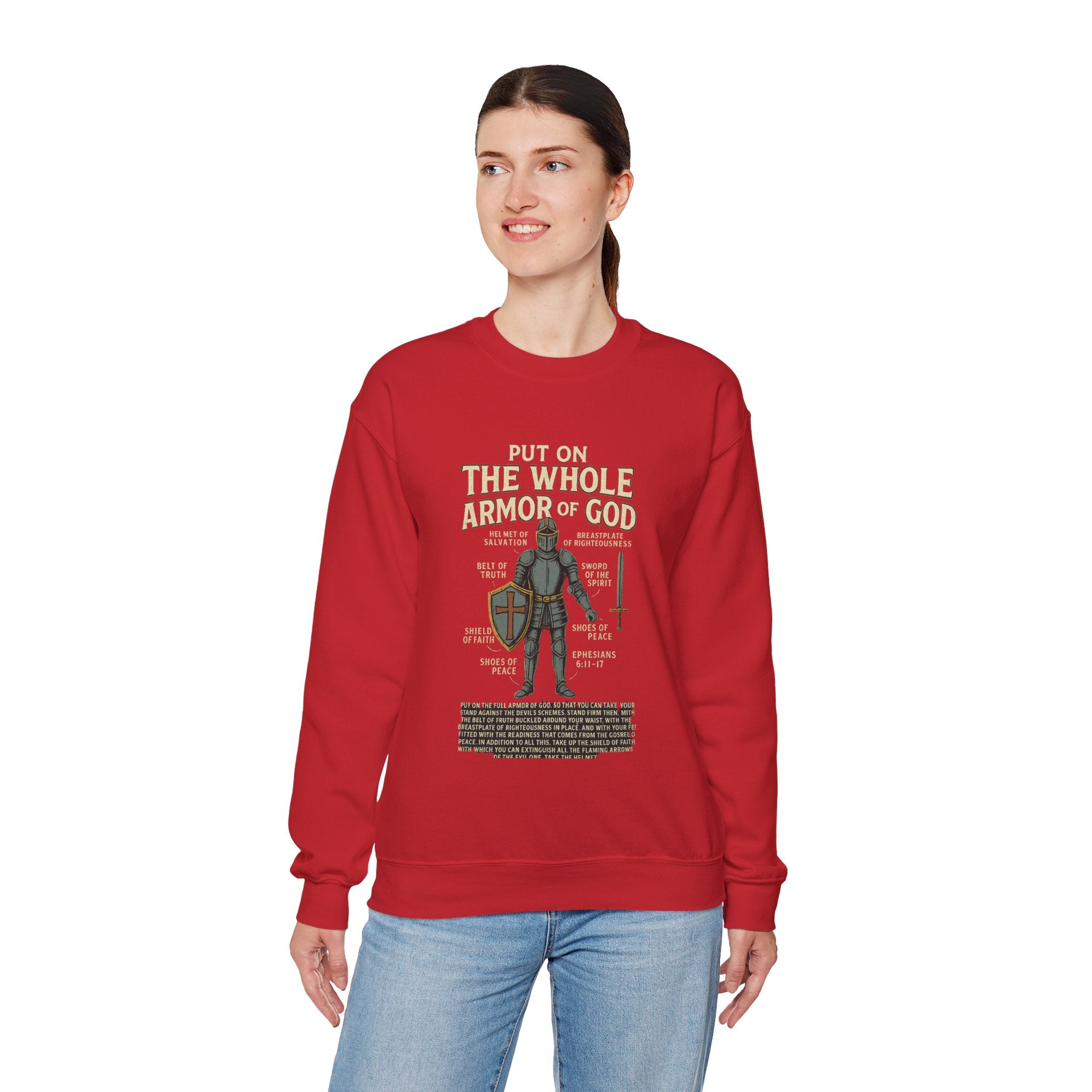 Faith-Inspired Armor of God Crewneck Sweatshirt