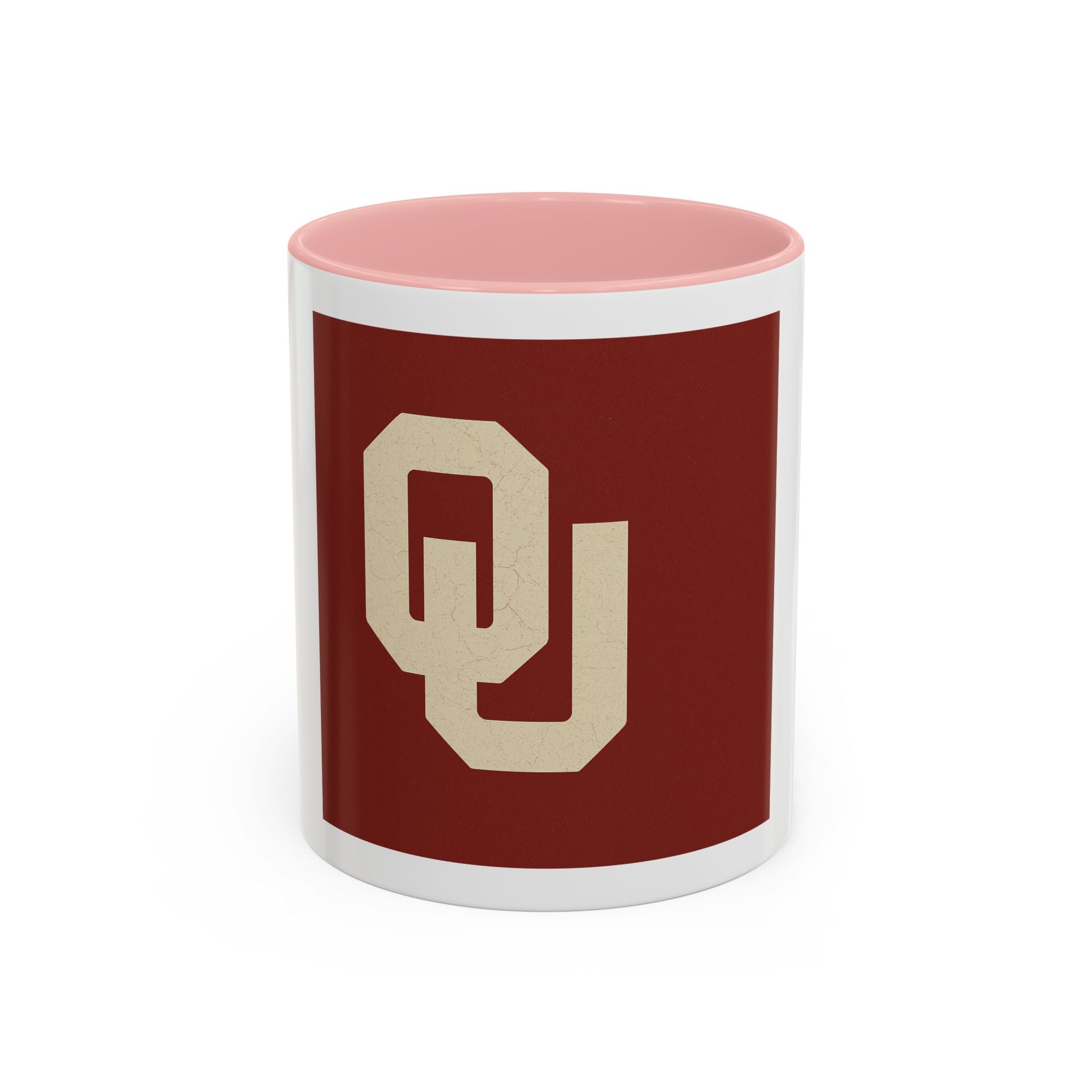Crimson Accent Coffee Mug with OU Logo