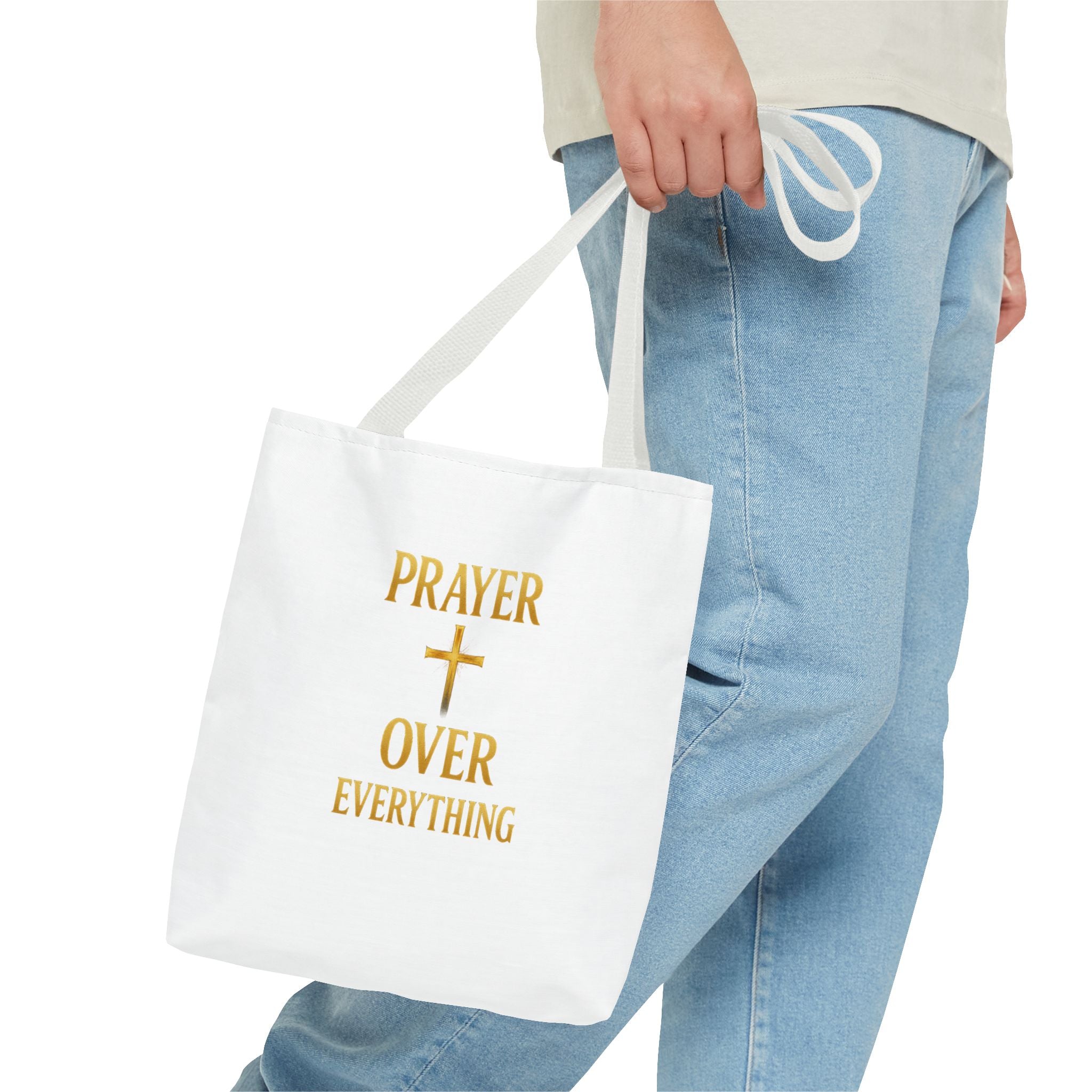 Faith-Inspired Tote Bag - "Prayer Over Everything"