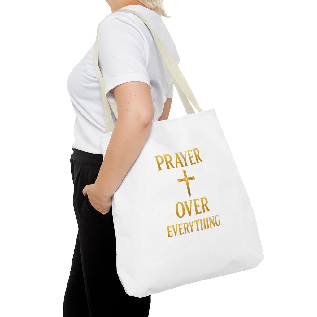 Faith-Inspired Tote Bag - "Prayer Over Everything"