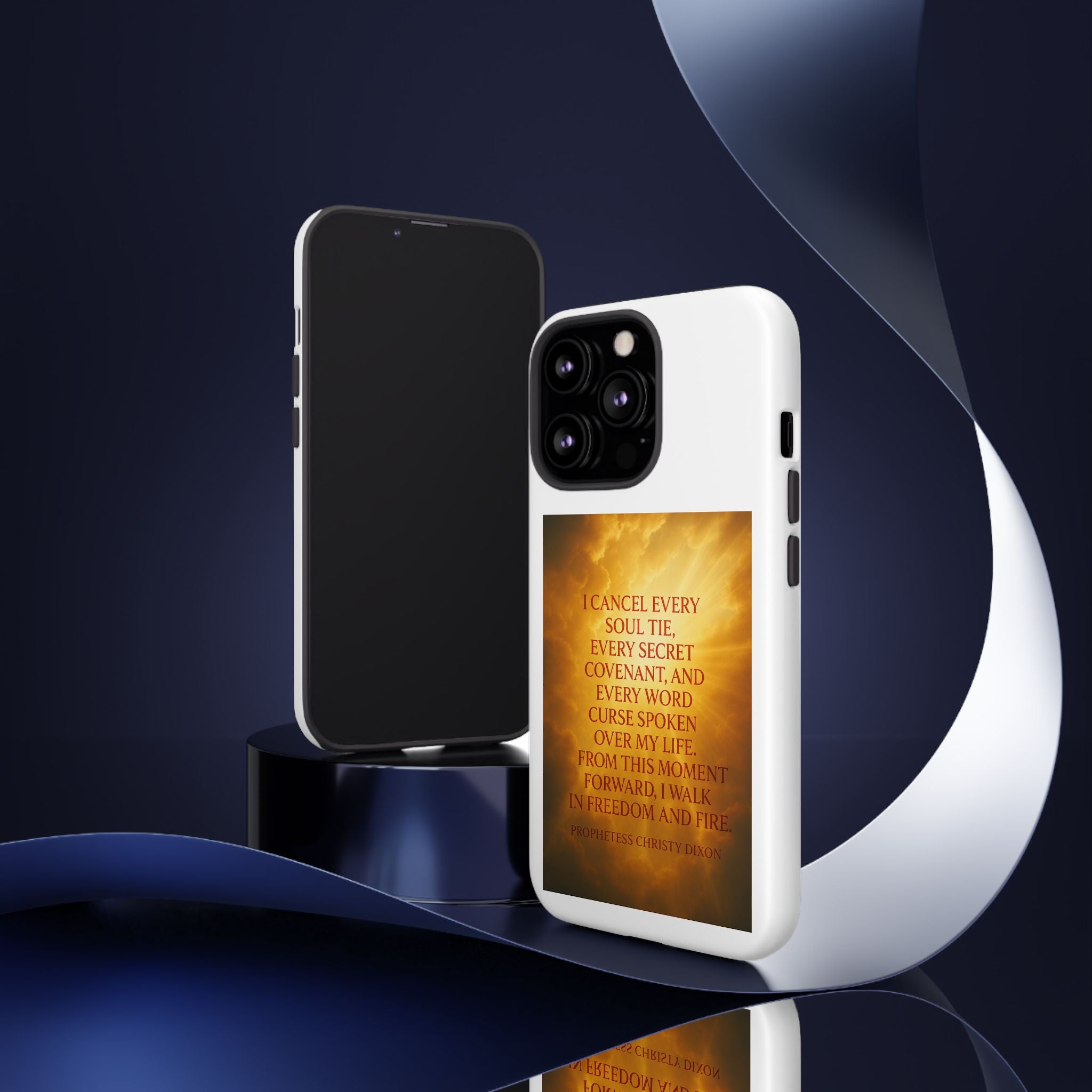 Inspirational Phone Case: Walk in Freedom and Fire