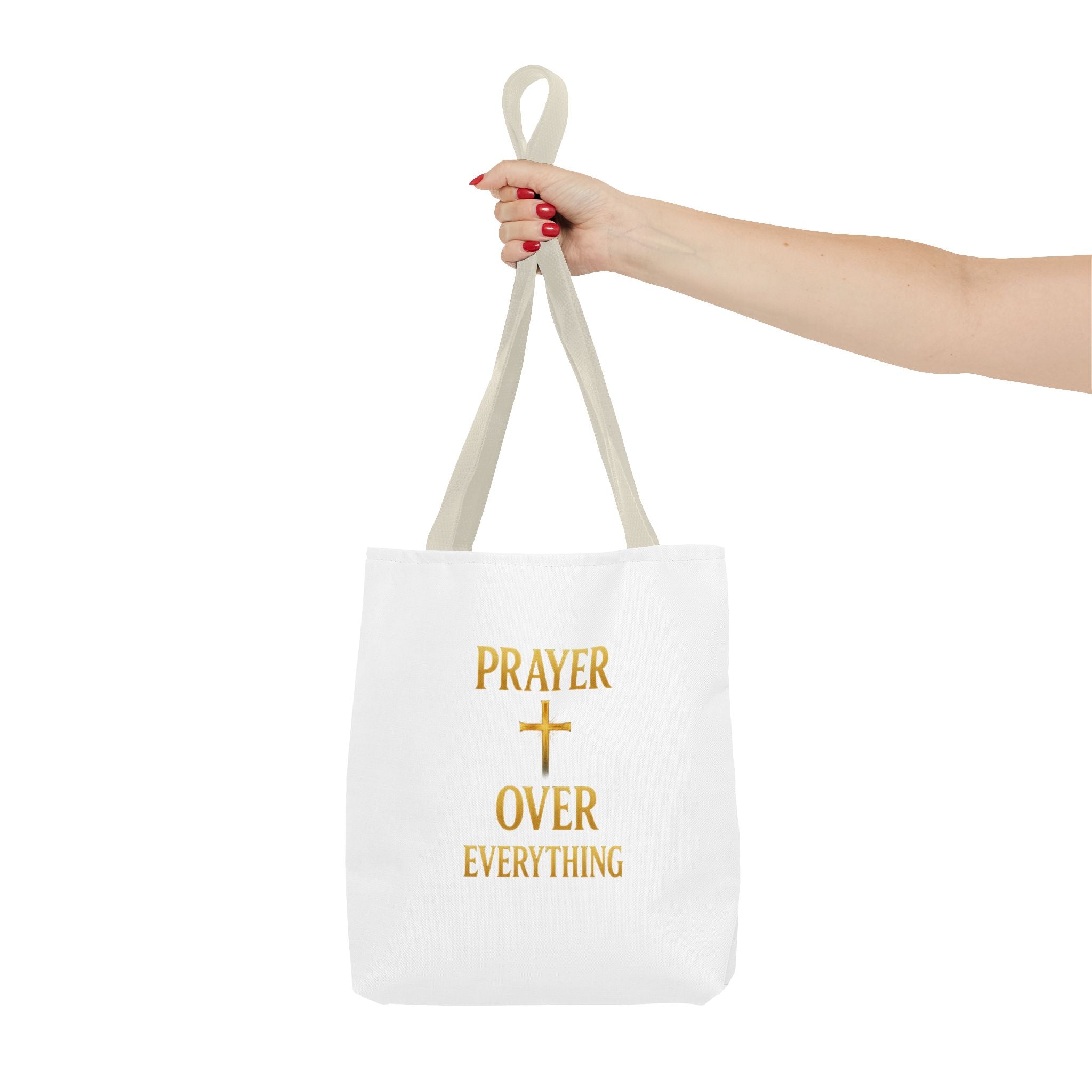Faith-Inspired Tote Bag - "Prayer Over Everything"