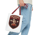Oklahoma Pride Football Tote Bag