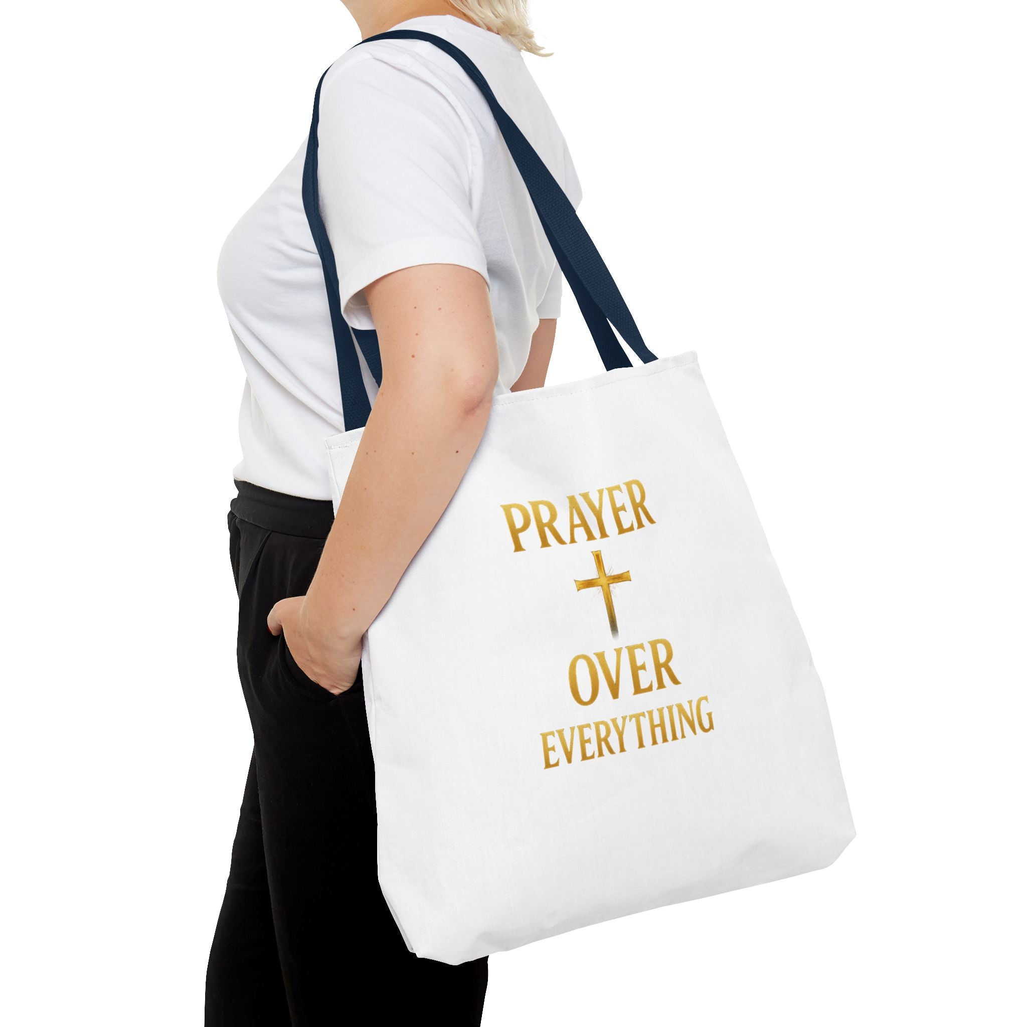 Faith-Inspired Tote Bag - "Prayer Over Everything"