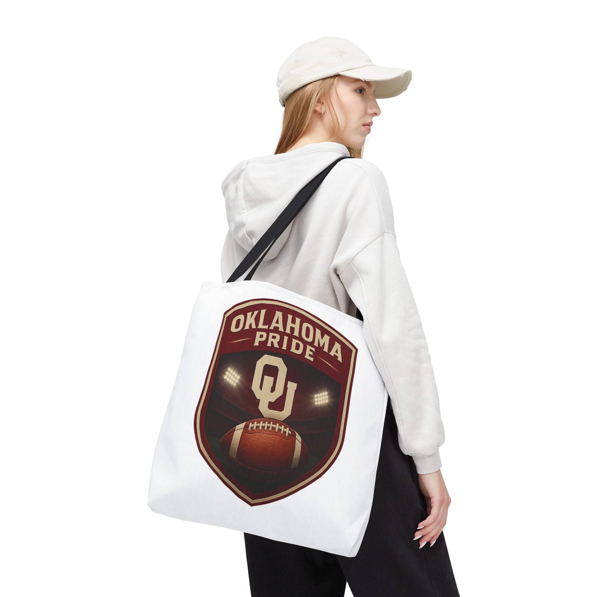 Oklahoma Pride Football Tote Bag