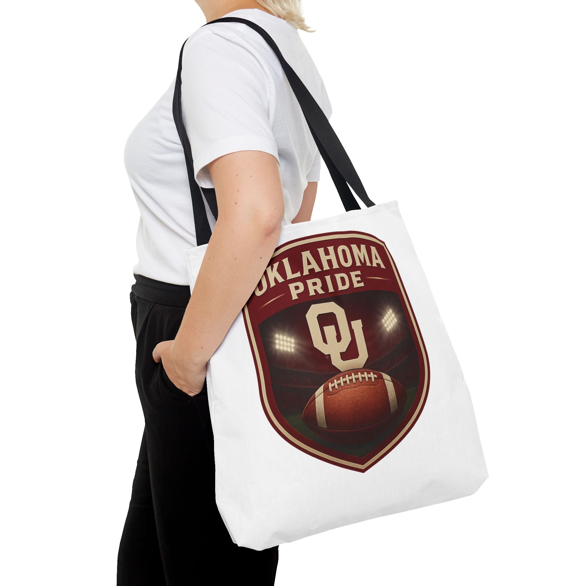 Oklahoma Pride Football Tote Bag