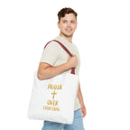 Faith-Inspired Tote Bag - "Prayer Over Everything"
