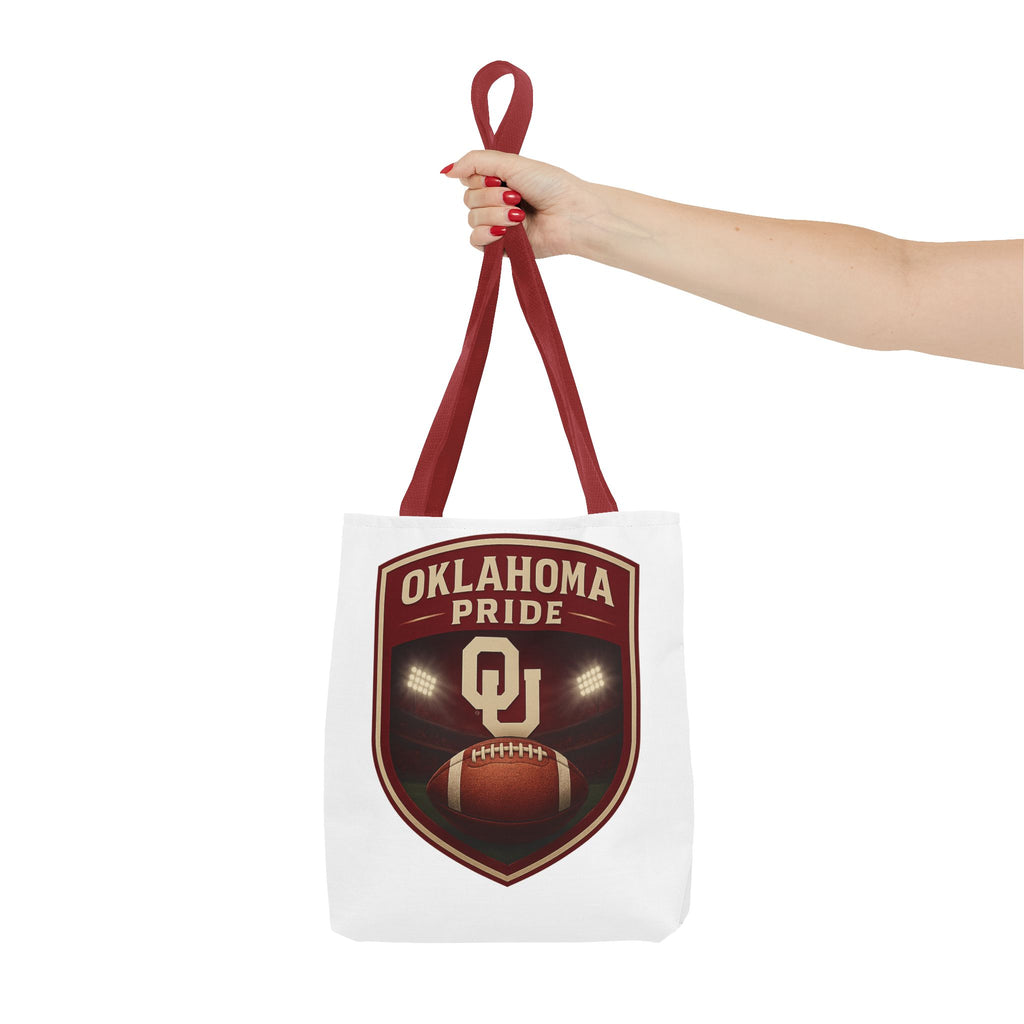 Oklahoma Pride Football Tote Bag