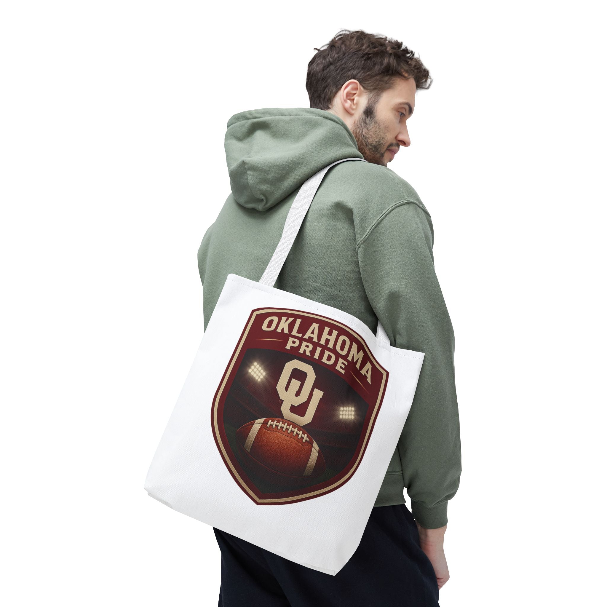 Oklahoma Pride Football Tote Bag