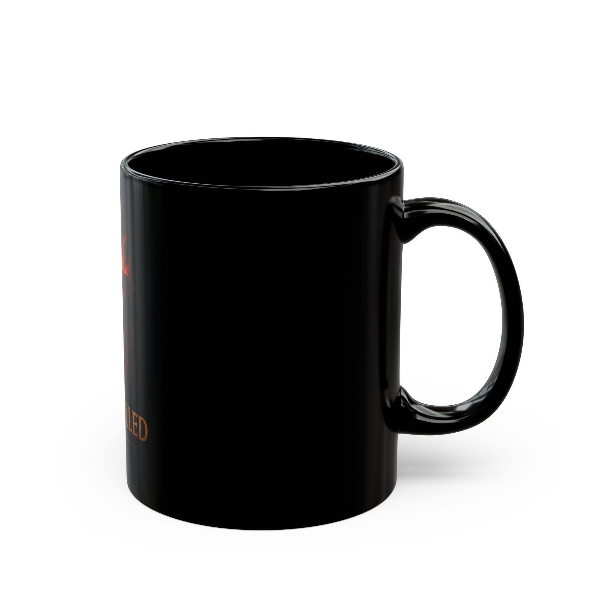 Spirit Filled Cross Black Mug