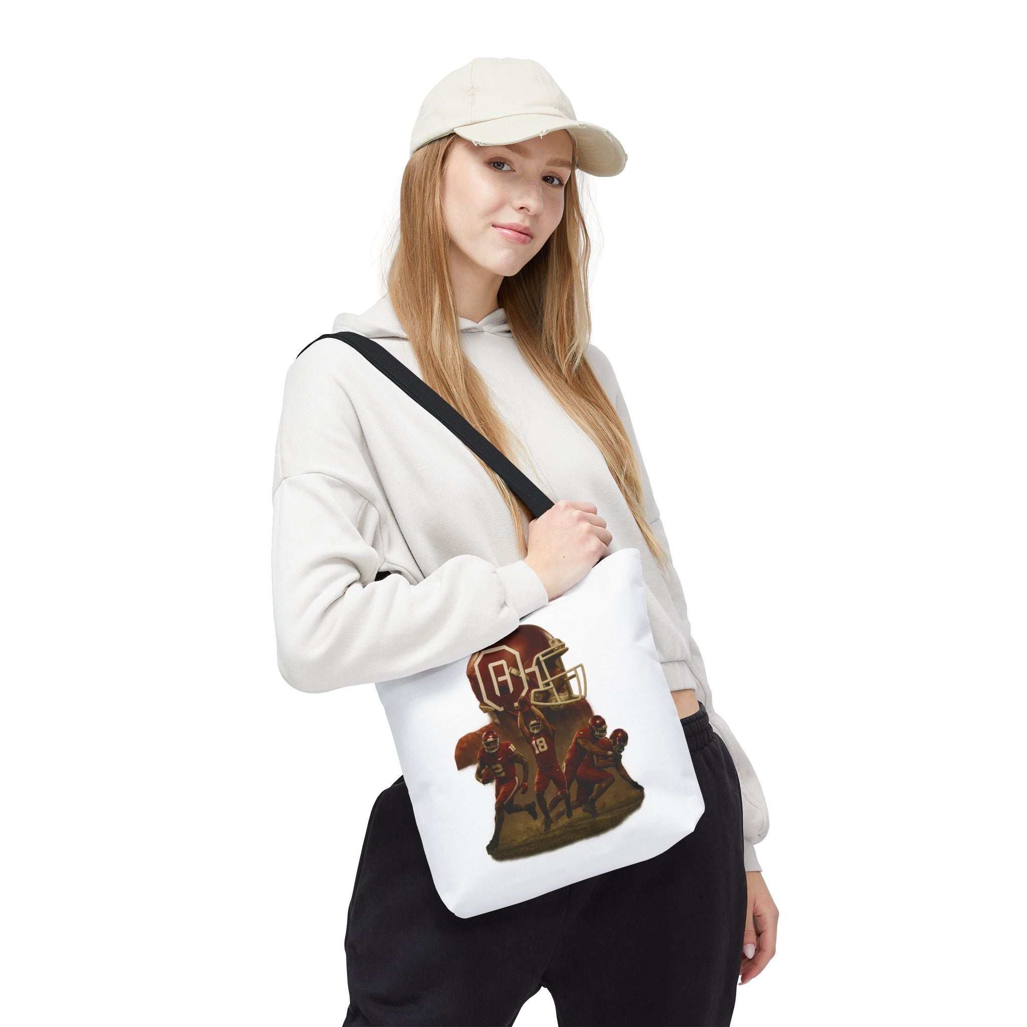 Sporty Tote Bag with Football Design