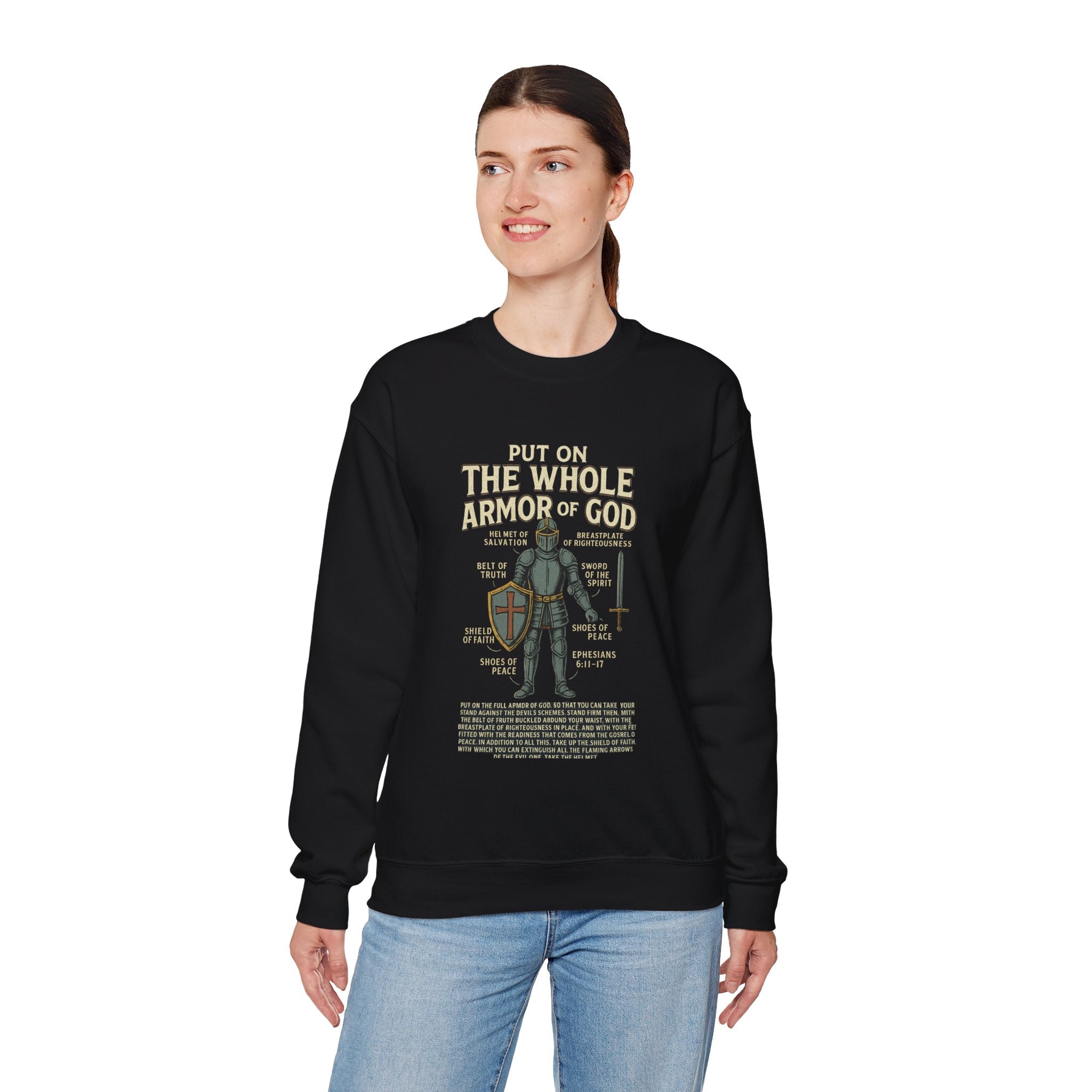 Faith-Inspired Armor of God Crewneck Sweatshirt