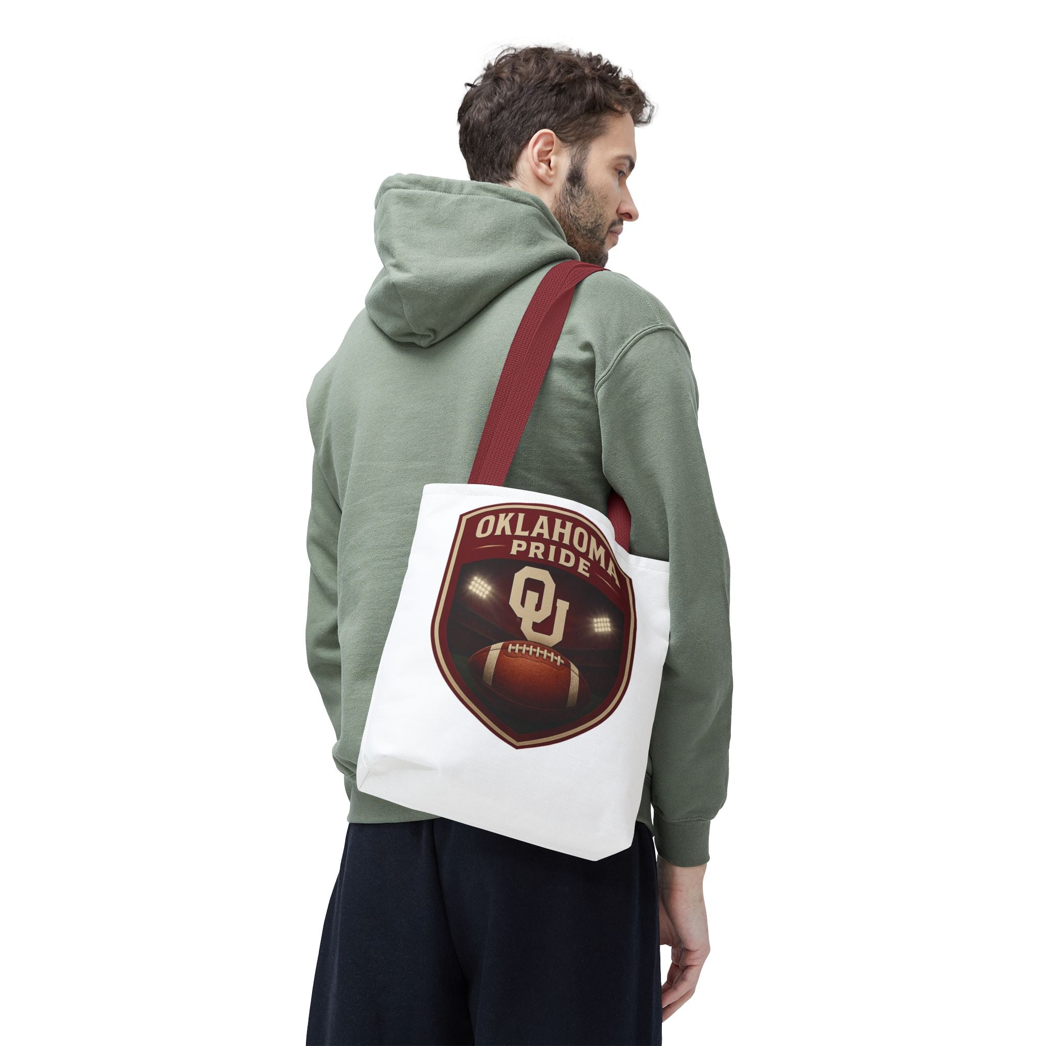 Oklahoma Pride Football Tote Bag