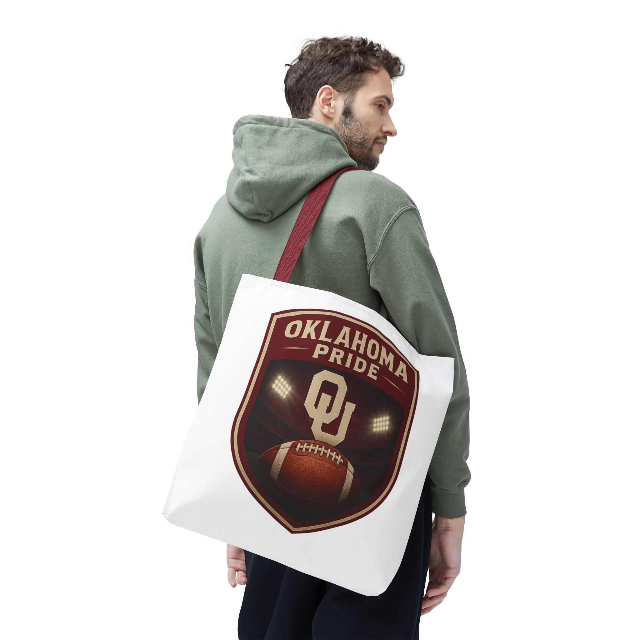 Oklahoma Pride Football Tote Bag