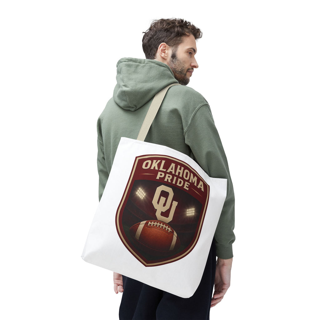 Oklahoma Pride Football Tote Bag