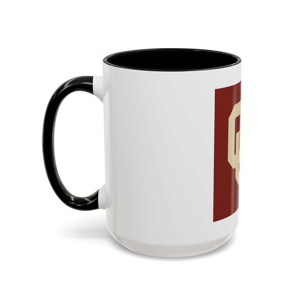 Crimson Accent Coffee Mug with OU Logo