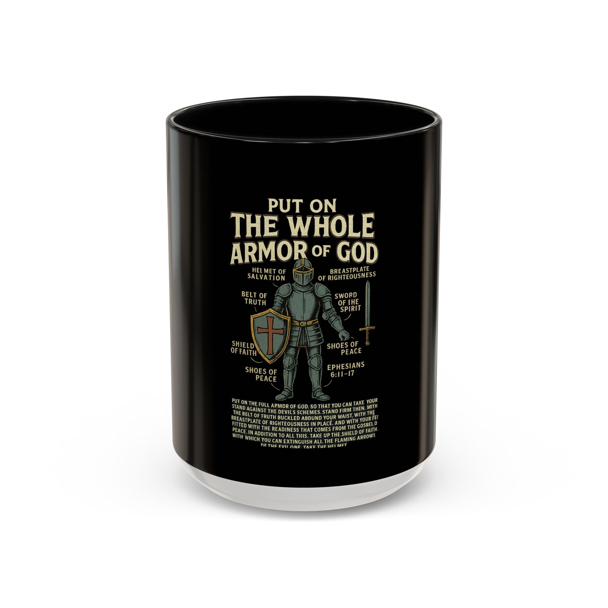 Faith-Inspired Black Coffee Mug