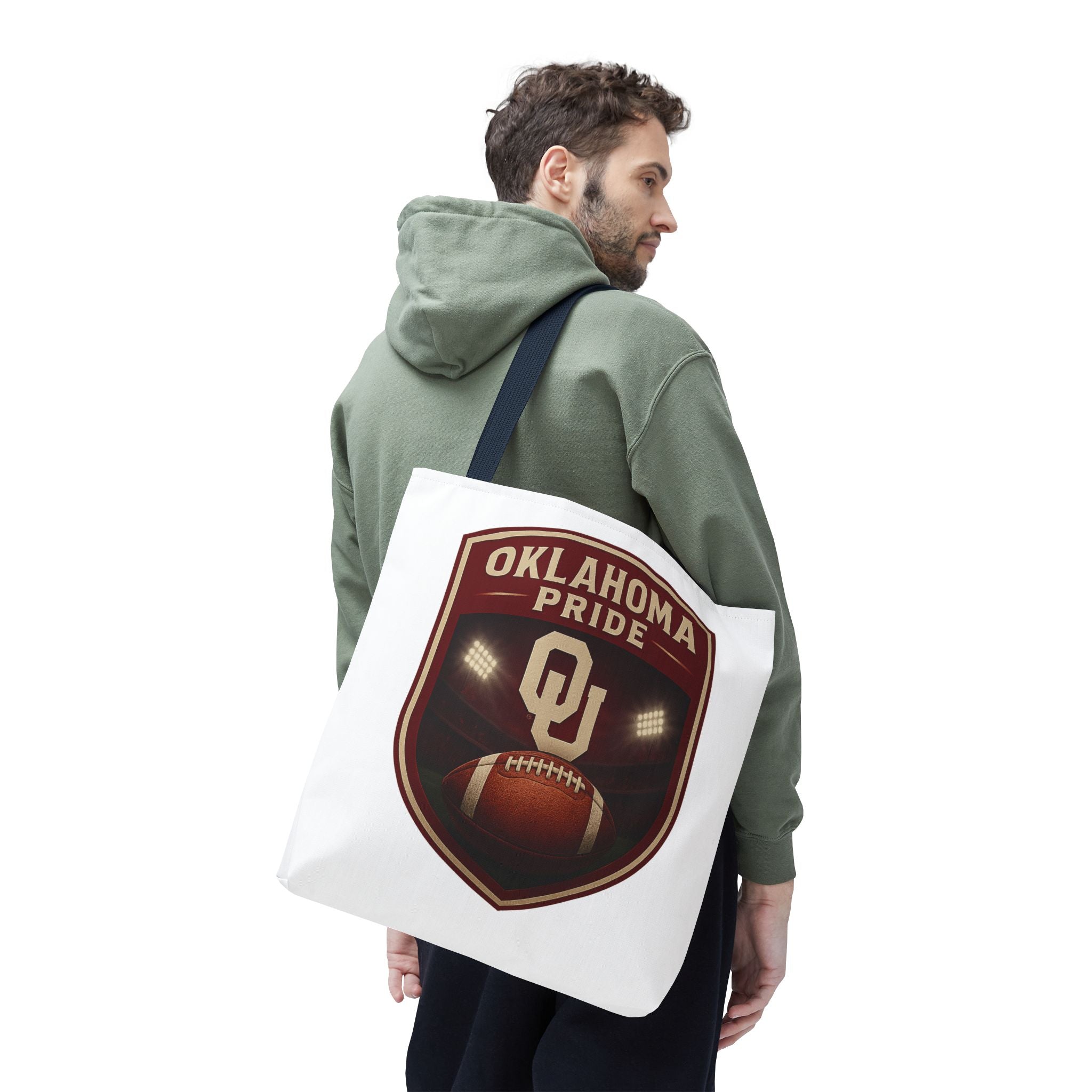 Oklahoma Pride Football Tote Bag